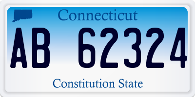 CT license plate AB62324