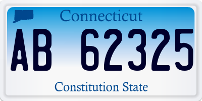 CT license plate AB62325