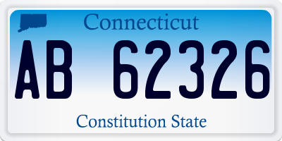 CT license plate AB62326