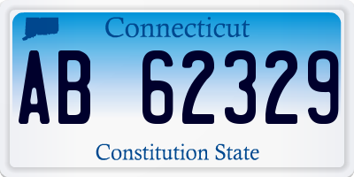 CT license plate AB62329