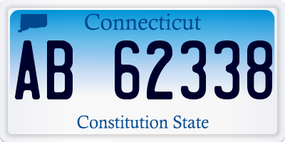 CT license plate AB62338