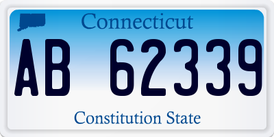 CT license plate AB62339