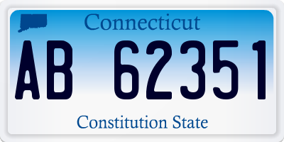 CT license plate AB62351