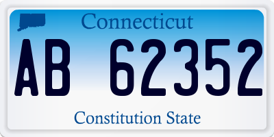 CT license plate AB62352