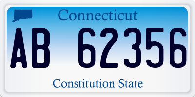 CT license plate AB62356