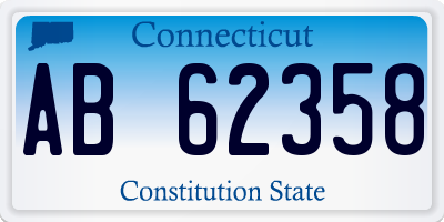 CT license plate AB62358