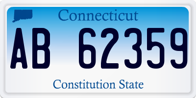 CT license plate AB62359