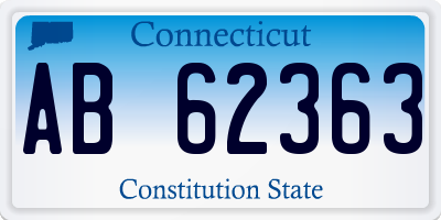 CT license plate AB62363