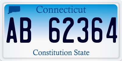 CT license plate AB62364