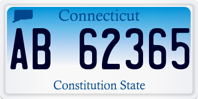 CT license plate AB62365