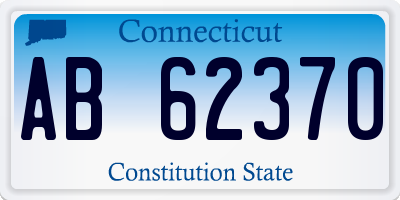 CT license plate AB62370