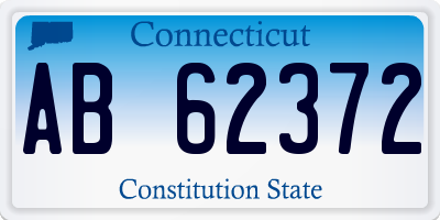 CT license plate AB62372