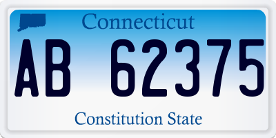 CT license plate AB62375