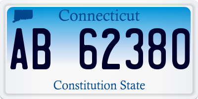 CT license plate AB62380