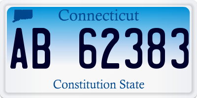 CT license plate AB62383