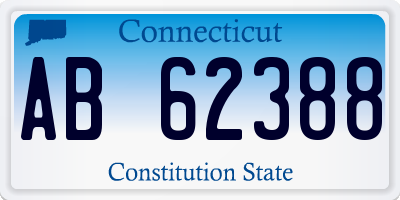 CT license plate AB62388