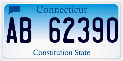 CT license plate AB62390