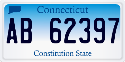 CT license plate AB62397