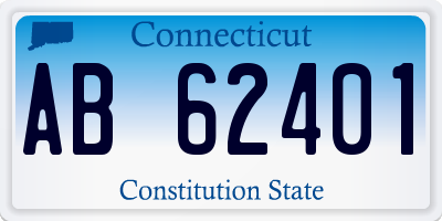 CT license plate AB62401