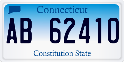 CT license plate AB62410