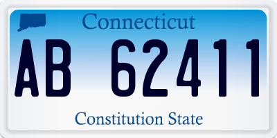 CT license plate AB62411