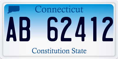 CT license plate AB62412