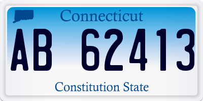 CT license plate AB62413