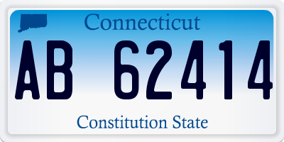 CT license plate AB62414