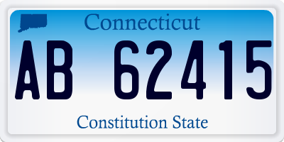 CT license plate AB62415