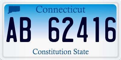 CT license plate AB62416