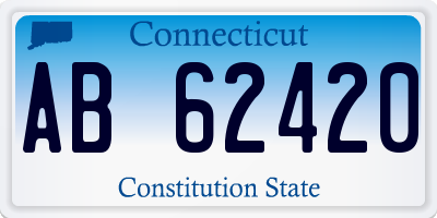 CT license plate AB62420