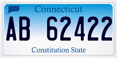 CT license plate AB62422