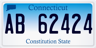 CT license plate AB62424