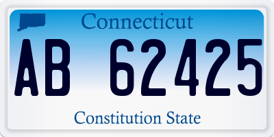 CT license plate AB62425