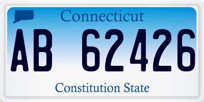 CT license plate AB62426