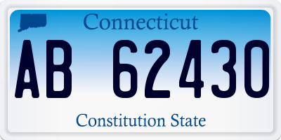 CT license plate AB62430