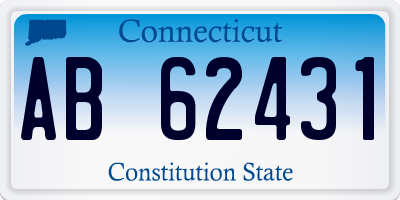 CT license plate AB62431