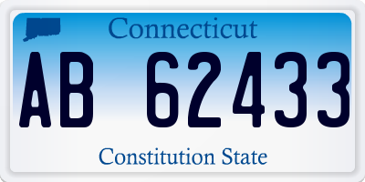 CT license plate AB62433