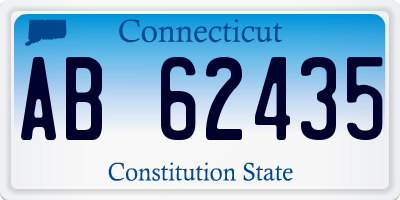 CT license plate AB62435