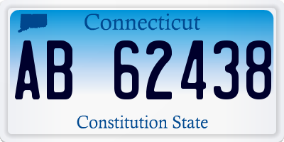 CT license plate AB62438