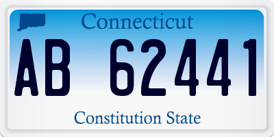 CT license plate AB62441