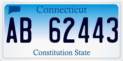 CT license plate AB62443