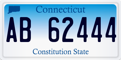 CT license plate AB62444