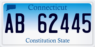 CT license plate AB62445