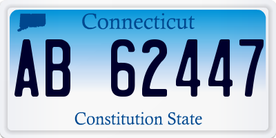 CT license plate AB62447