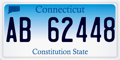 CT license plate AB62448