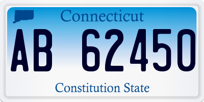 CT license plate AB62450