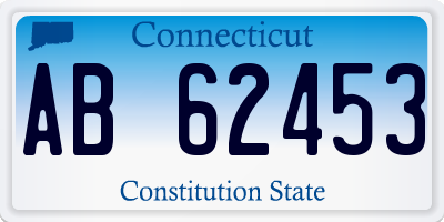 CT license plate AB62453