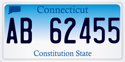 CT license plate AB62455