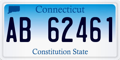 CT license plate AB62461